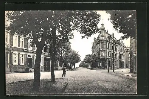 AK Wermelskirchen, Remscheiderstrasse Ecke Bahnhofstrasse mit Gasthof zum deutschen Haus