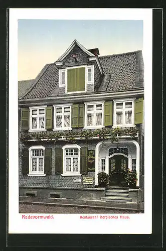 AK Radevormwald, Restaurant Bergisches Haus, Kaiserstrasse 33, Weststrasse 4