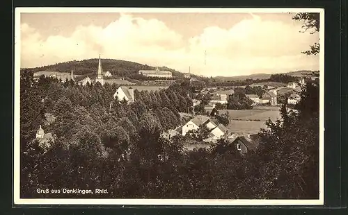 AK Denklingen / Rhld., Panoramablick auf die Ortschaft