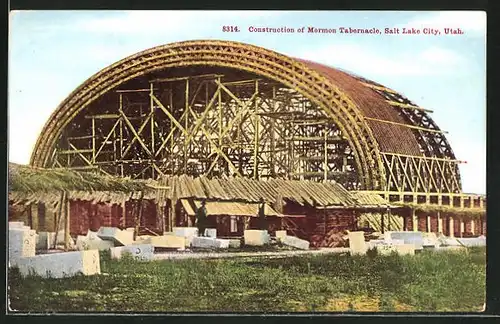 AK Salt Lake City, UT, Construction of Mormon Tabernacle