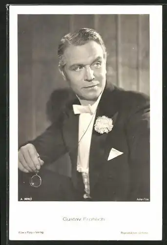 AK Schauspieler Gustav Fröhlich im Kostüm seiner Filmrolle