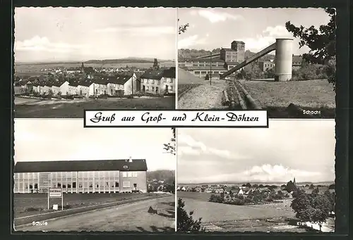 AK Gross Döhren, Eisenerz Bergbau-Schacht, Schule, Klein Döhren, Gross Döhren