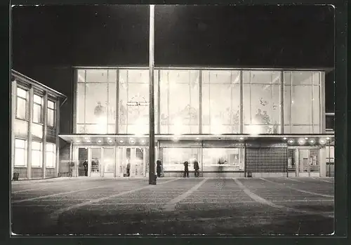 AK Sangerhausen, Bahnhof bei Nacht