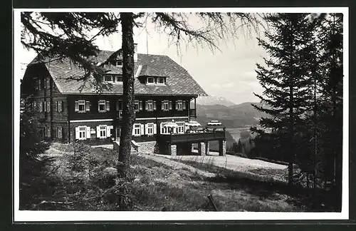 AK Bad Gleichenberg, Alpenhotel Hubertushof mit Terrasse