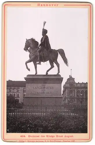 Fotografie Römmler & Jonas, Dresden, Ansicht Hannover, Denkmal des Königs Ernst August