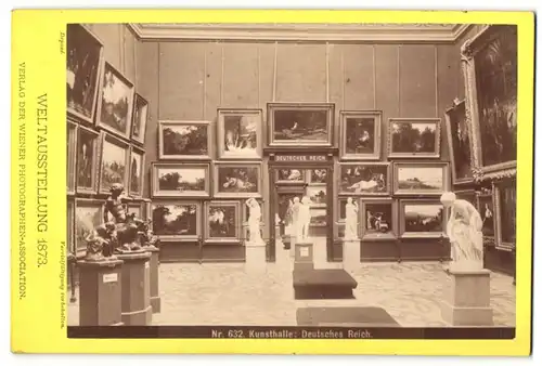 Fotografie Photographen Association, Wien, Ansicht Wien, Weltausstellung 1873, Kunsthalle Deutsches Reich