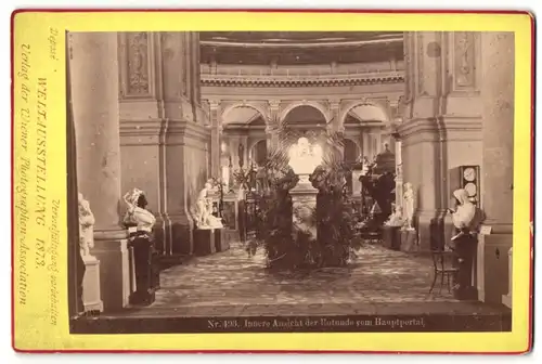 Fotografie Photographen Association, Wien, Ansicht Wien, Weltausstellung 1873, Rotunde Innenansicht vom Hauptportal