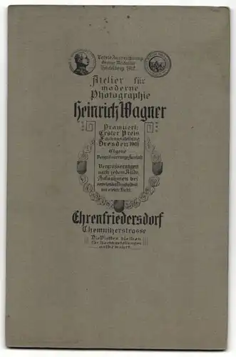 Fotografie Heinrich Wagner, Ehrenfriedersdorf, Portrait junges Hochzeitspaar, Braut und Bräutigam
