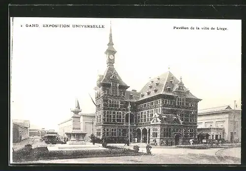 AK Gand, Exposition Universelle, Pavillon de la Ville de Liege