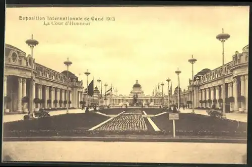 AK Gand, Exposition Internationale 1913, La Cour d'Honneur