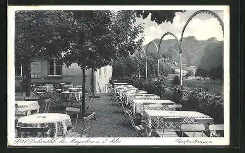 AK Mayschoss, Gartenterrasse am Hotel Lochmühle