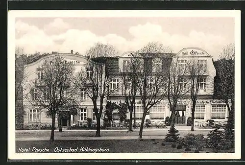 AK Kühlungsborn / Ostseebad, Partie mit Hotel Parsche