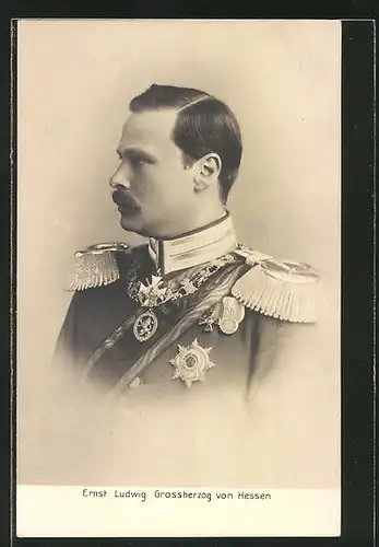 AK Portrait Ernst Ludwig Grossherzog von Hessen in Uniform