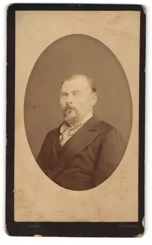 Fotografie J. Jacob, Chaumont, Portrait Herr mit Bart