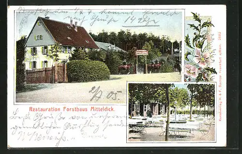 AK Neu-Isenburg, Gasthaus Forsthaus Mitteldick