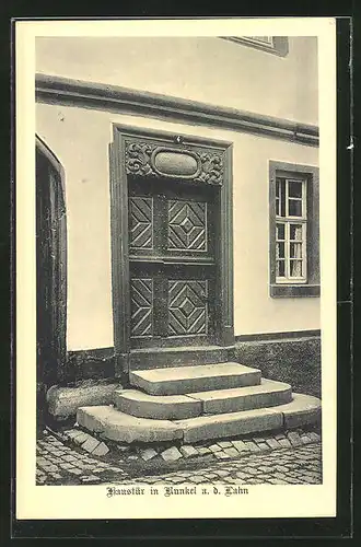 AK Runkel / Lahn, Blick auf eine Haustür