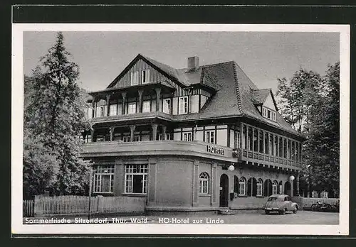 AK Sitzendorf / Thür. Wald, HO-Hotel zur Linde