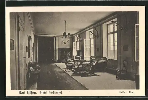 AK Bad Eilsen, Hotel Fürstenhof, Halle I. Flur