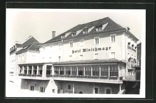 AK Regen am Schwarzen Regen, Hotel Minichmayr in der Guntherstrasse 18