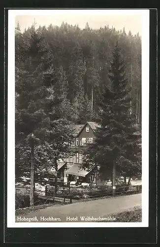 AK Hohegeiss i. Hochharz, Am Hotel Wolfsbachmühle