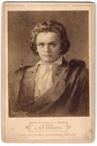 Fotografie Portrait Ludwig van Beethoven, nach einem Gemälde von Lorenz Vogel