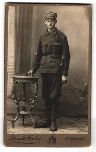 Fotografie Leopold Hueber, Atzgersdorf, österreichischer Soldat in Uniform