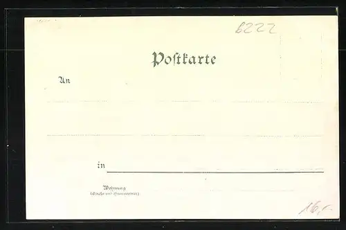 Lithographie Geisenheim, Ortsansicht, Kgl. Lehranstalt