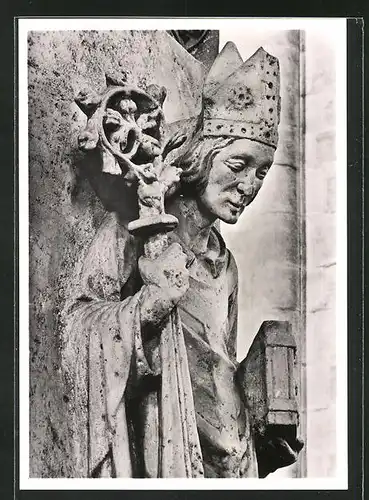 Foto-AK Deutscher Kunstverlag, Walter Hege Nr. 2: Bamberg, Dom, Bischof Friedrich von Hohenlohe 1351
