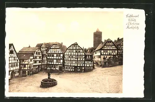 AK Schlitz / Oberhessen, Blick auf den Marktplatz