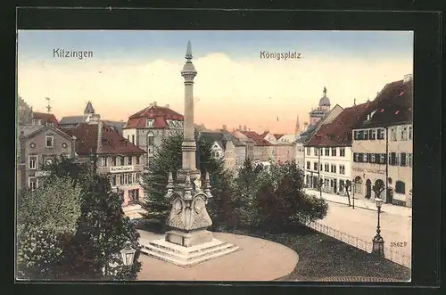 AK Kitzingen, Blick auf den Königsplatz