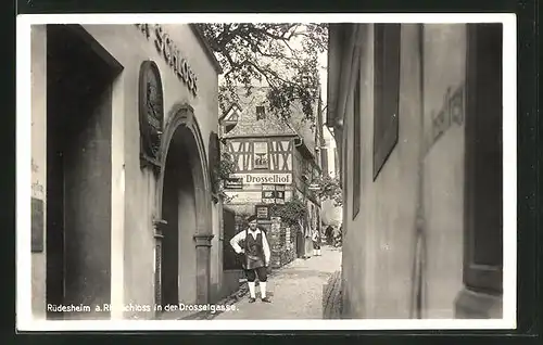 AK Rüdesheim a. Rh., Schloss in der Drosselgasse