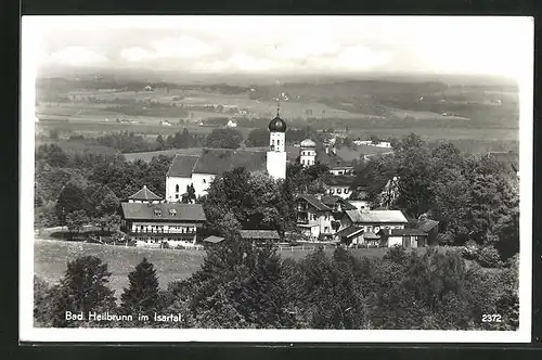 AK Bad Heilbrunn im Isartal, Ortsansicht aus der Vogelschau