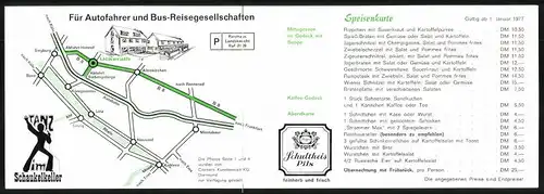 Klapp-AK Uckerath, Hotel-Rasthaus Landsknecht Zum alten Zoll, Speisesaal, Tanzraum, Vorderansicht