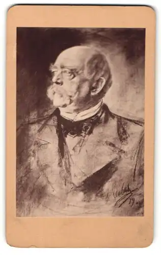 Fotografie Portrait Reichskanzler Otto von Bismarck