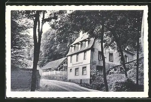 AK Heppenheim a. d. Bergstrasse, Gasthaus "Zur alten Mühle" im kühlen Grunde