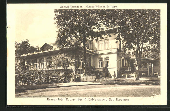 AK Bad Harzburg, GrandHotel Radau, Aussenansicht mit