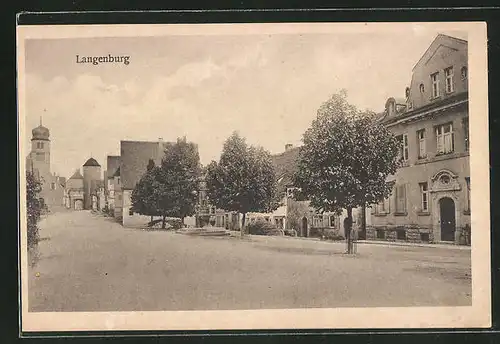 AK Langenburg, Strassenpartie im Ort