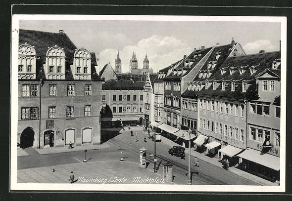 AK Naumburg / Saale, Partie am Marktplatz Nr. 8286875