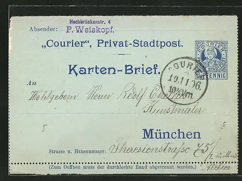AK Private Stadtpost "Courier"