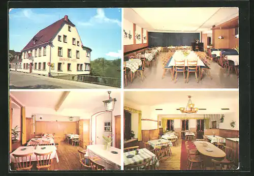 AK Winnweiler / Pfalz, Bahnhof-Hotel von H: Engel