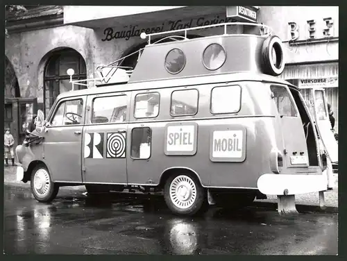 Fotografie Kleinbus Opel Blitz - BR, Das Feuerrote Spielmobil - ARD Kindersendung im TV