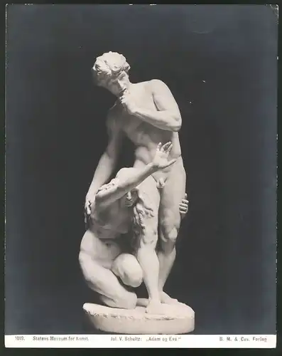 Fotografie Statens Museum for Kunst, Statue Jul. v. Schultz "Adam og Eva"