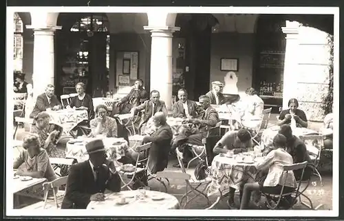 Foto-AK Bad Brückenau, Kur-Café Nachmittagstanz im Jahr 1939