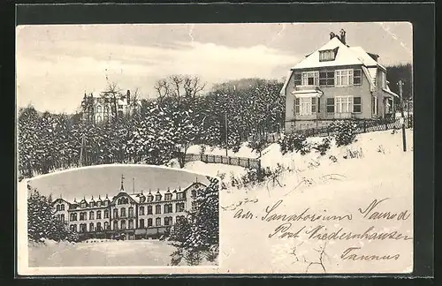 AK Niedernhausen, Sanatorium im Winter