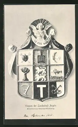 AK Glücksburg, Wappen der Landschaft Angeln
