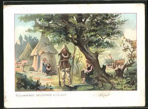 Sammelbild Recompense Decernee A Le Leve, Les anciens Belges