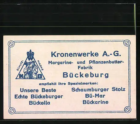 Sammelbild Bückeburg, Margarine der Kronenwerke AG, Paar aus Bosnien in Tracht