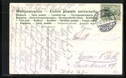 AK Karlsruhe, 1. Badisches Leib-Grenadier-Regiment No. 109