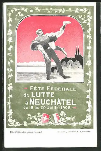 AK Neuchatel, Fete Federale 1908, Ringer