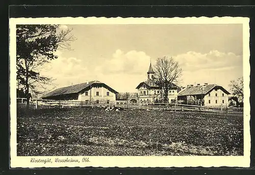 AK Wessobrunn, Blick auf das Klostergut